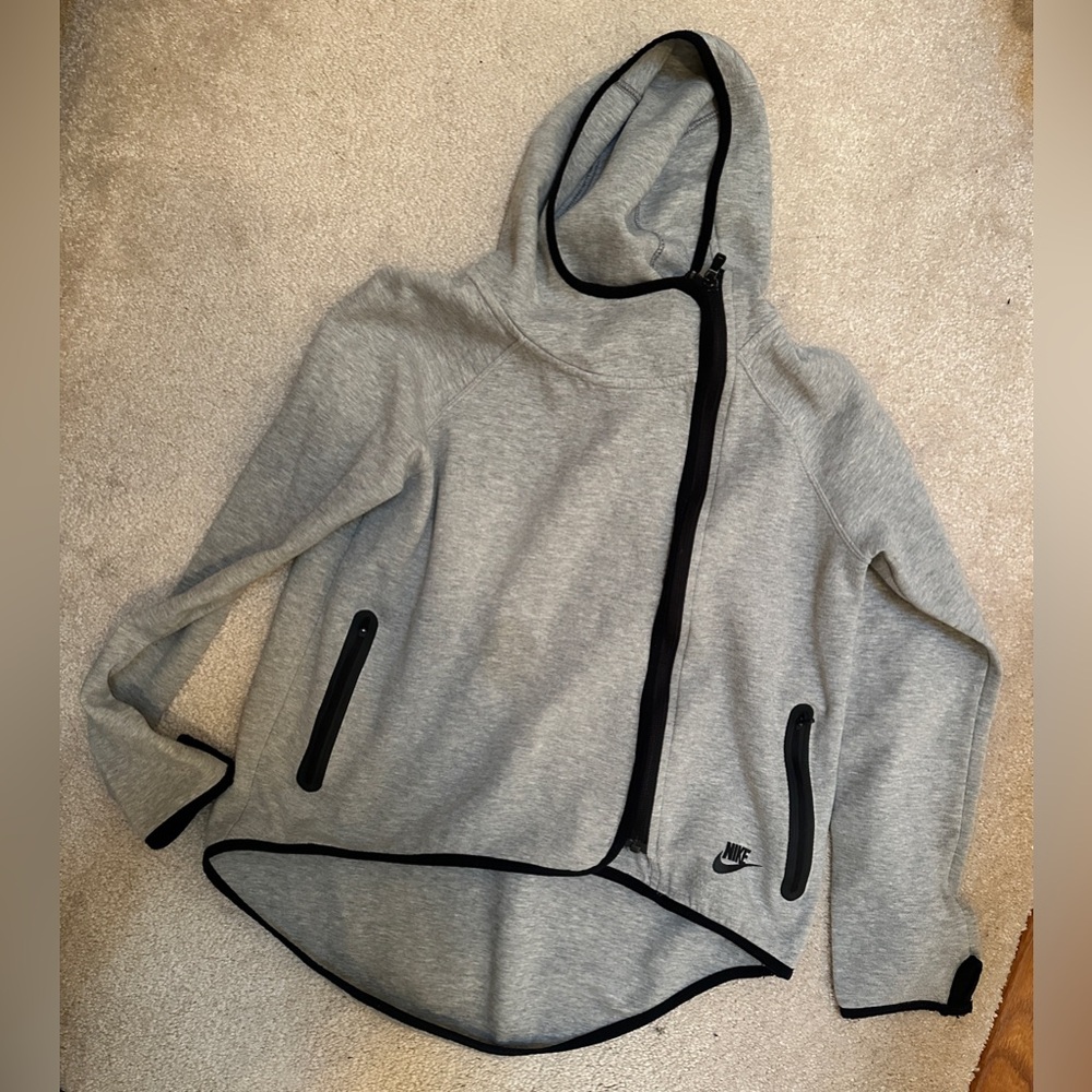 Nike Womens High Low Zip Up Hoodie